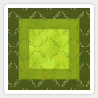 Green Palm Zig Zags! Sticker